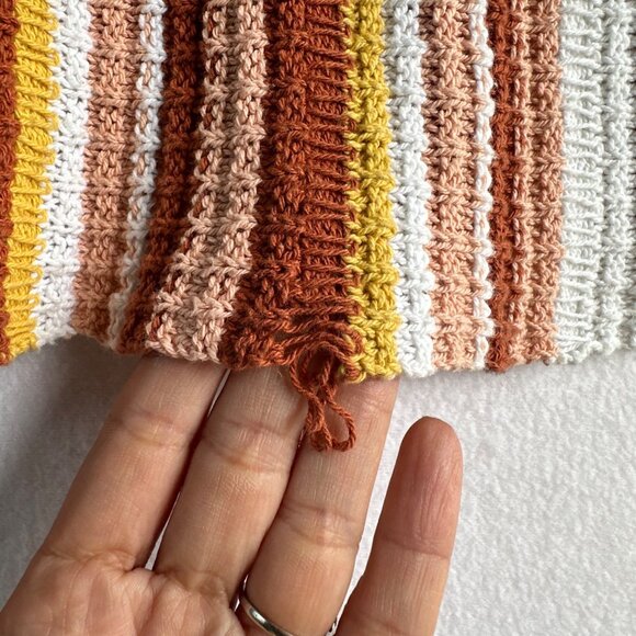 ❌SOLD❌ Free People Sunset Lollipop Womens Size Small Orange Brown Striped Boho - Picture 12 of 12